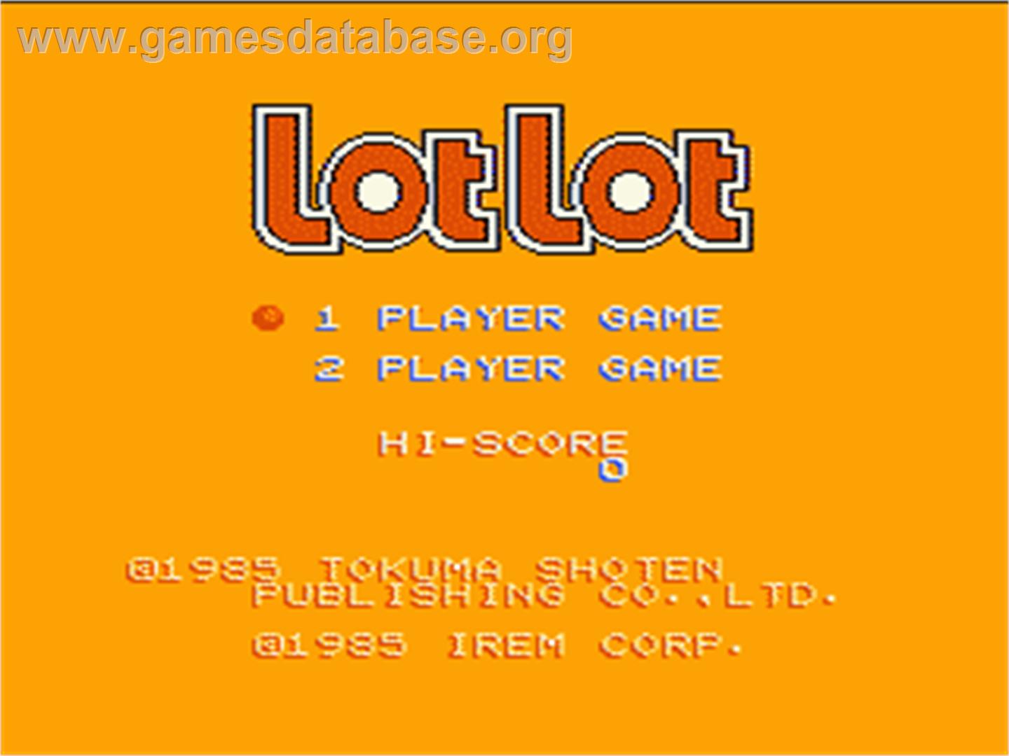 Lot Lot - Nintendo NES - Artwork - Title Screen