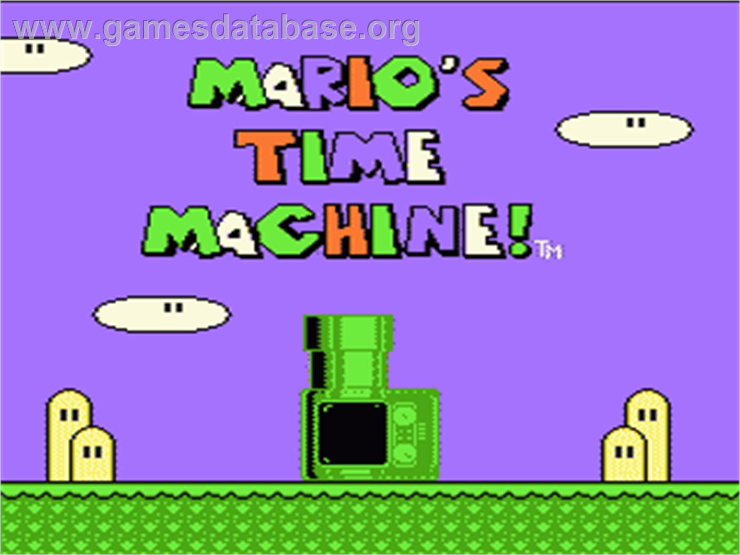 Mario's Time Machine - Nintendo NES - Artwork - Title Screen