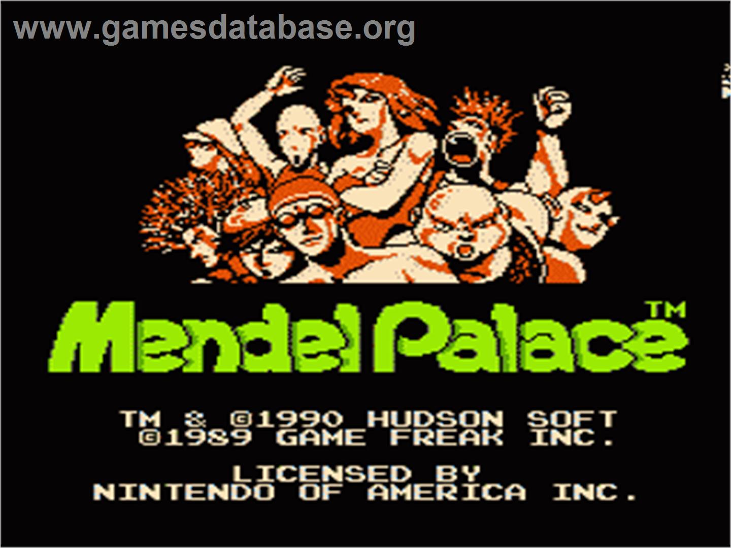 Mendel Palace - Nintendo NES - Artwork - Title Screen