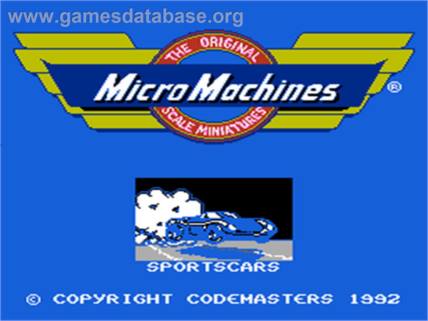 Micro Machines - Nintendo NES - Artwork - Title Screen