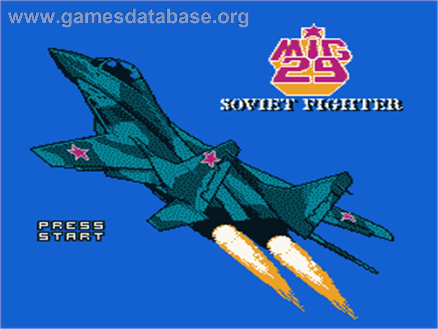 Mig-29 Soviet Fighter - Nintendo NES - Artwork - Title Screen