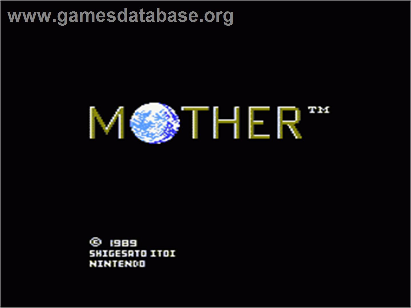 Mother - Nintendo NES - Artwork - Title Screen