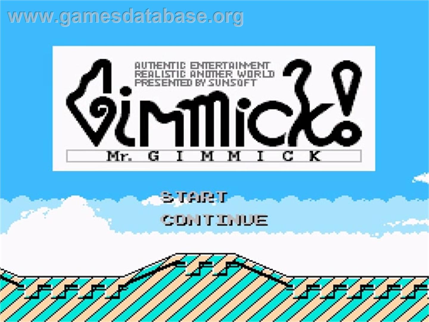 Mr. Gimmick - Nintendo NES - Artwork - Title Screen