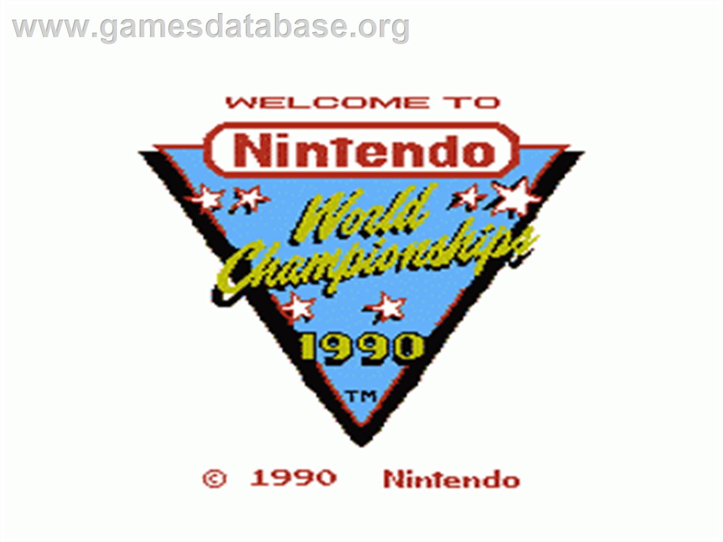 Nintendo World Championships 1990 - Nintendo NES - Artwork - Title Screen