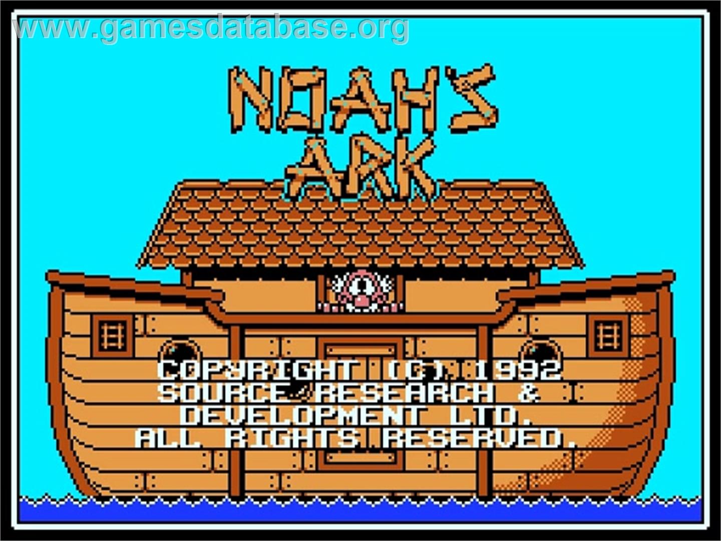 Noah's Ark - Nintendo NES - Artwork - Title Screen