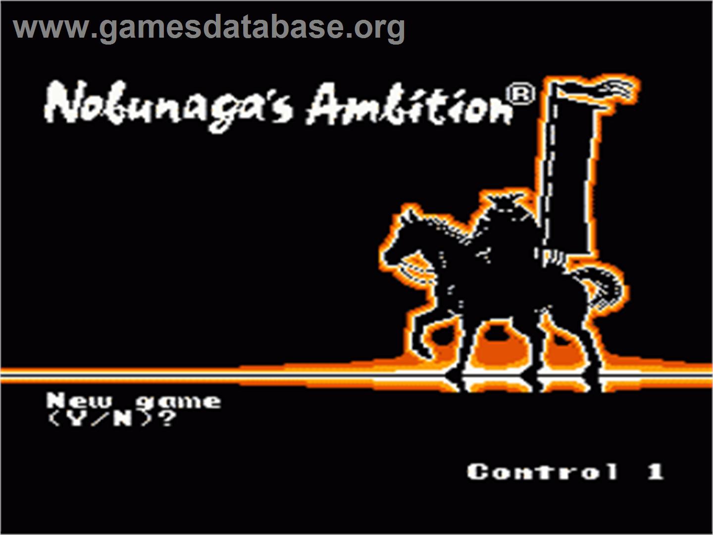 Nobunaga's Ambition - Nintendo NES - Artwork - Title Screen