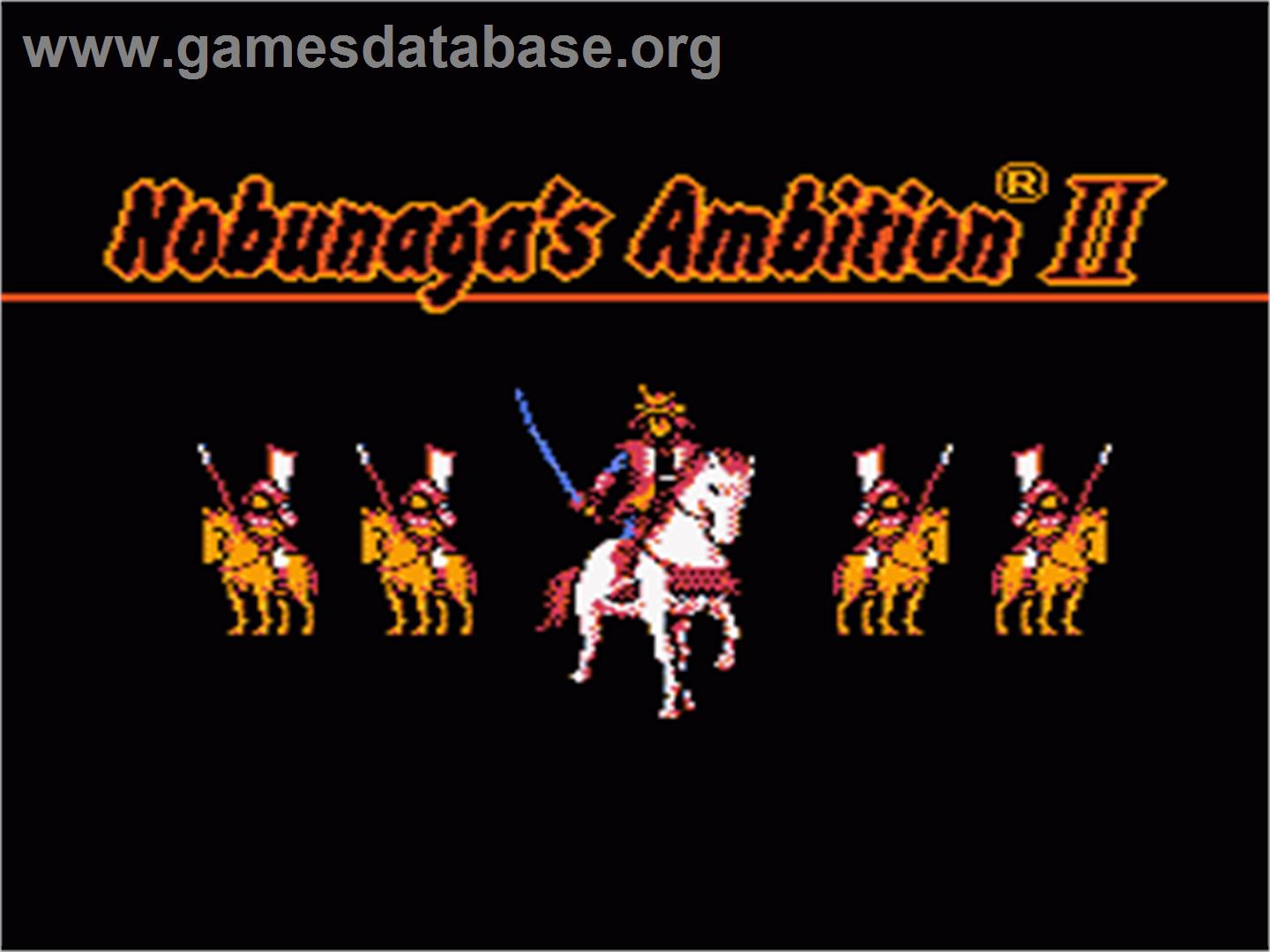 Nobunaga's Ambition 2 - Nintendo NES - Artwork - Title Screen
