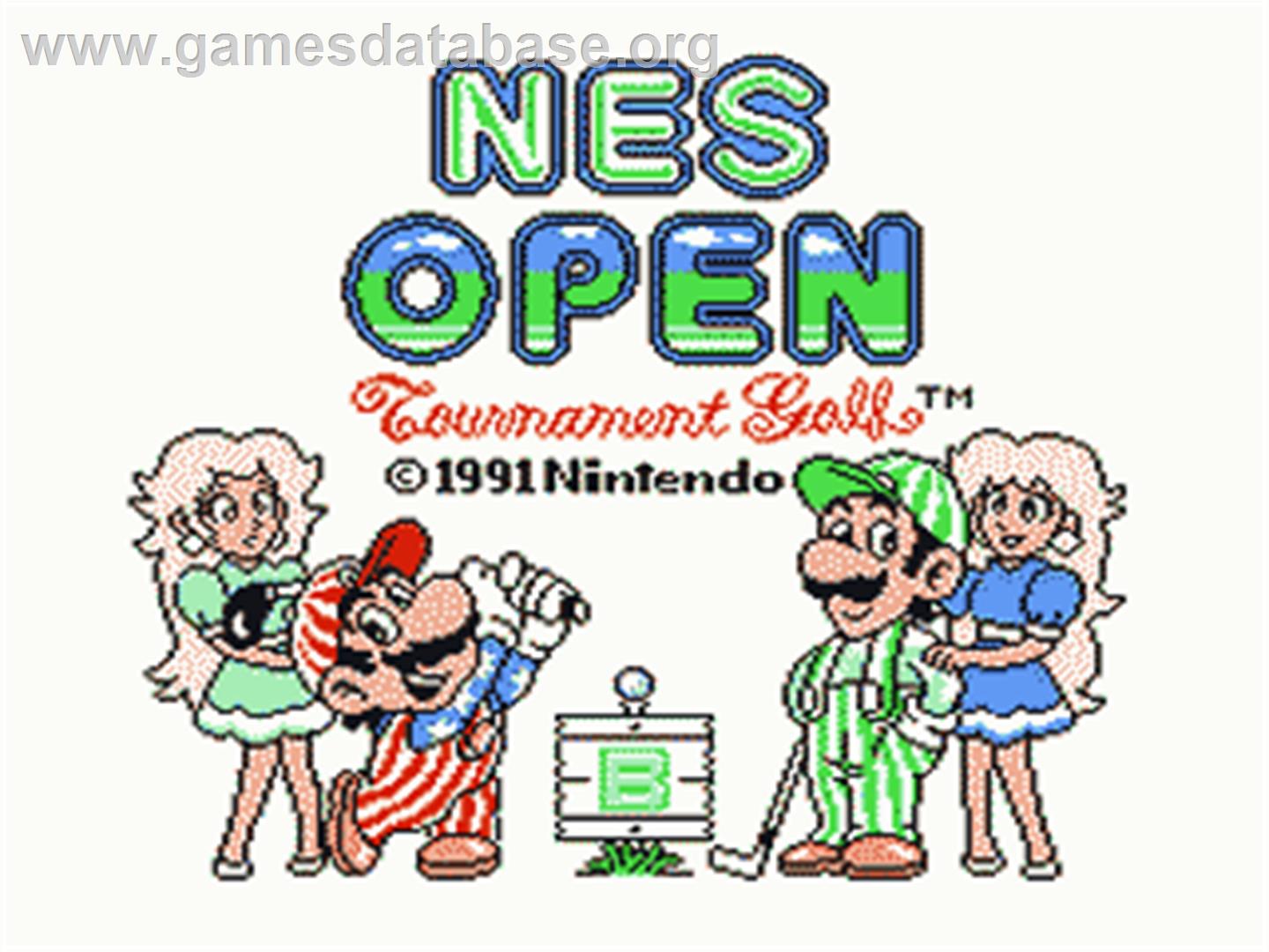 Open Tournament Golf - Nintendo NES - Artwork - Title Screen