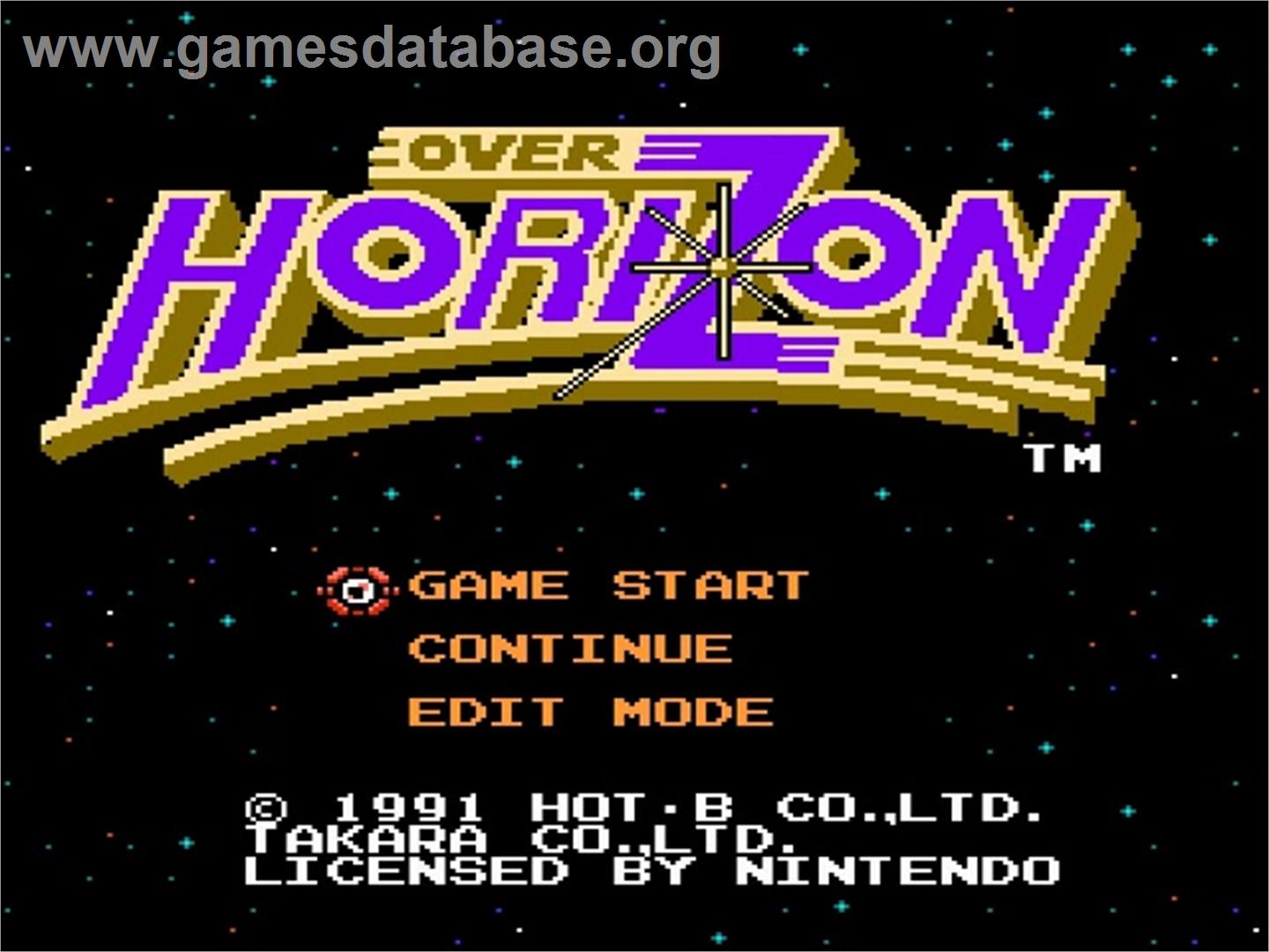 Over Horizon - Nintendo NES - Artwork - Title Screen