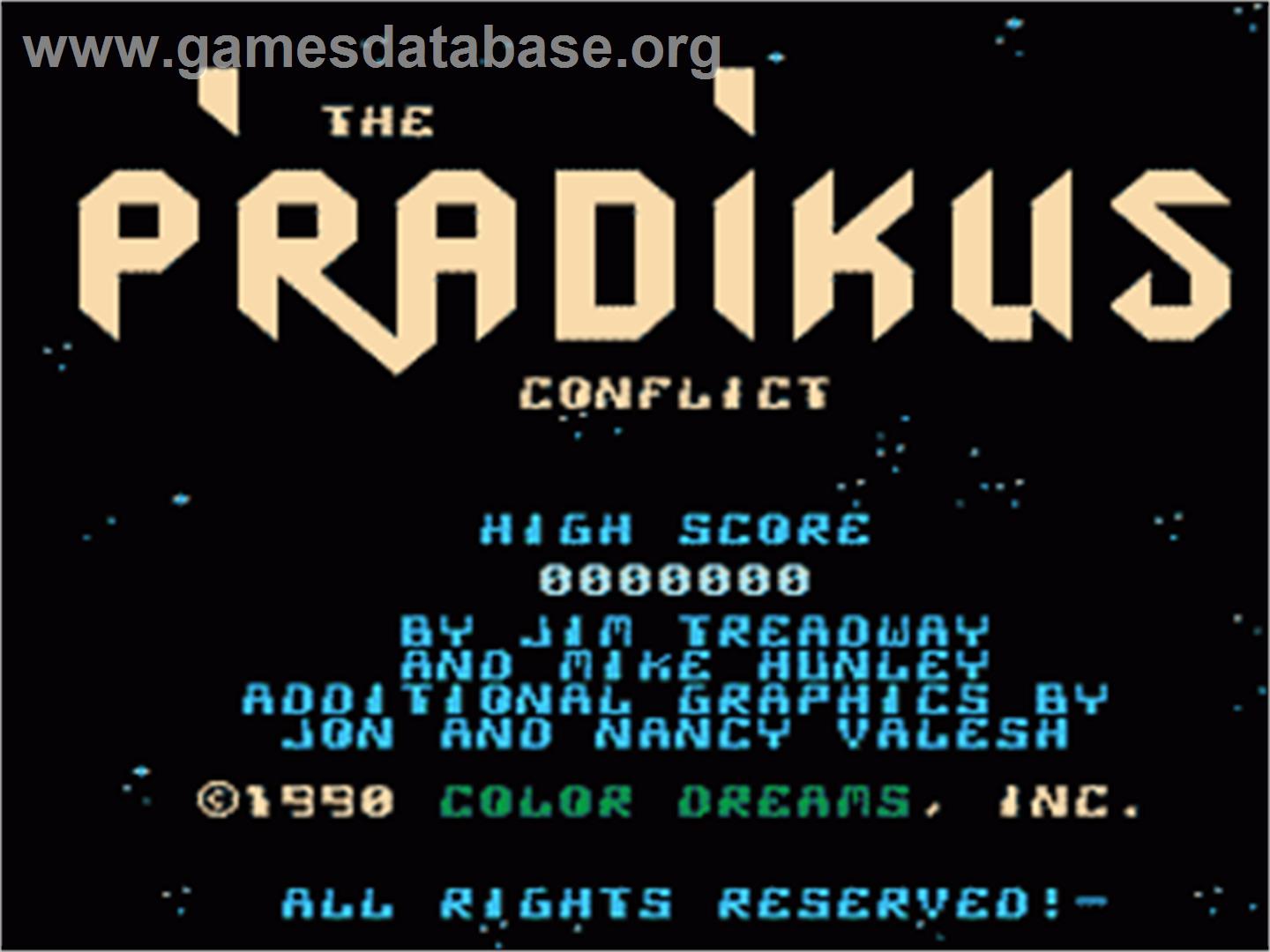P'radikus Conflict - Nintendo NES - Artwork - Title Screen