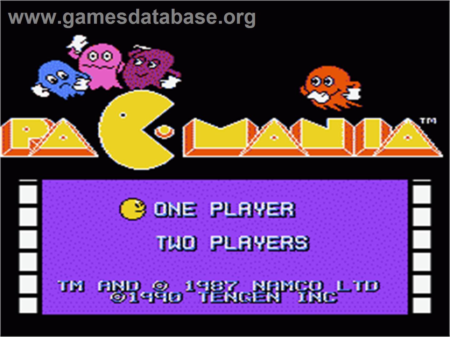 Pac-Mania - Nintendo NES - Artwork - Title Screen