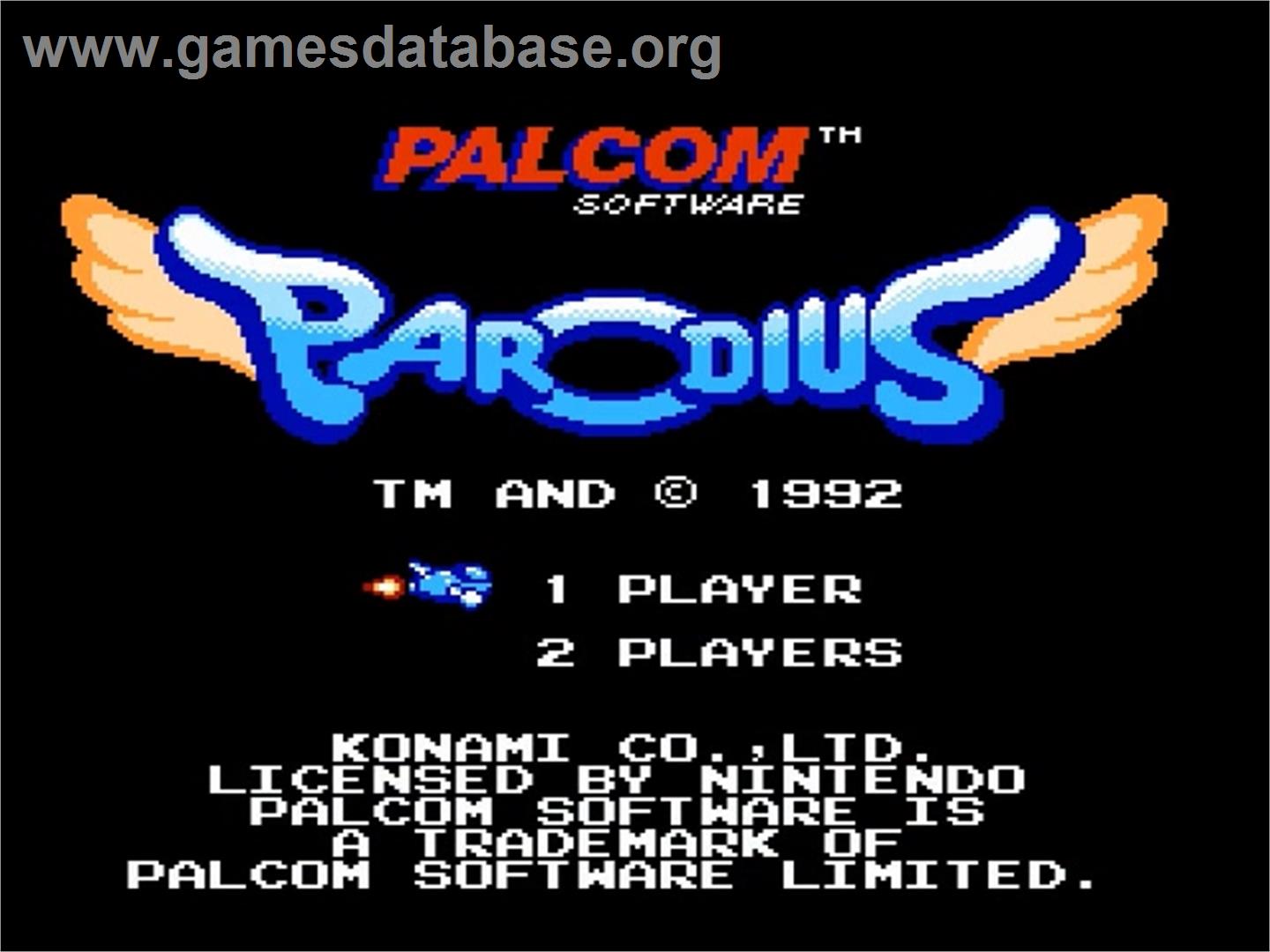 Parodius - Nintendo NES - Artwork - Title Screen