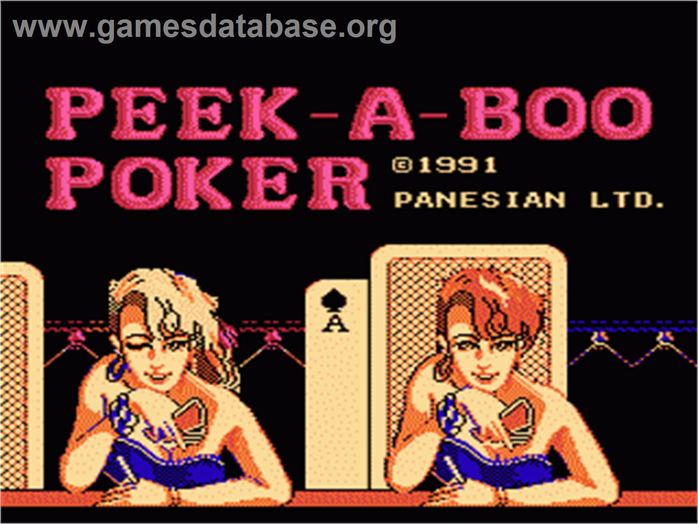 Peek-A-Boo Poker - Nintendo NES - Artwork - Title Screen
