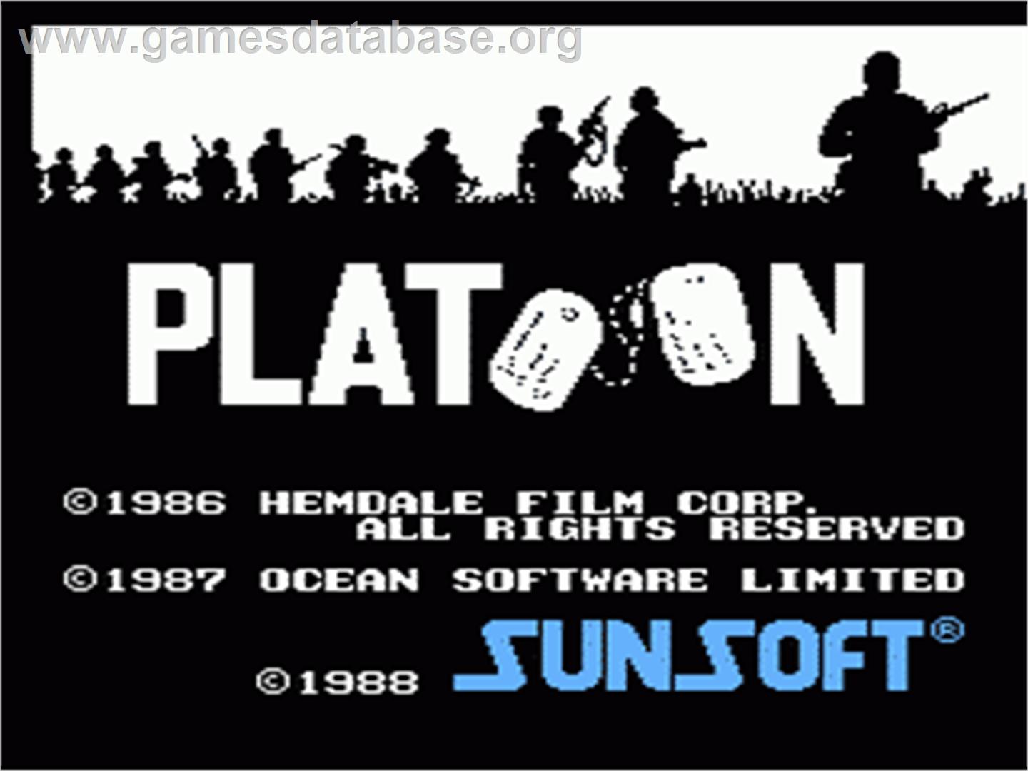 Platoon - Nintendo NES - Artwork - Title Screen