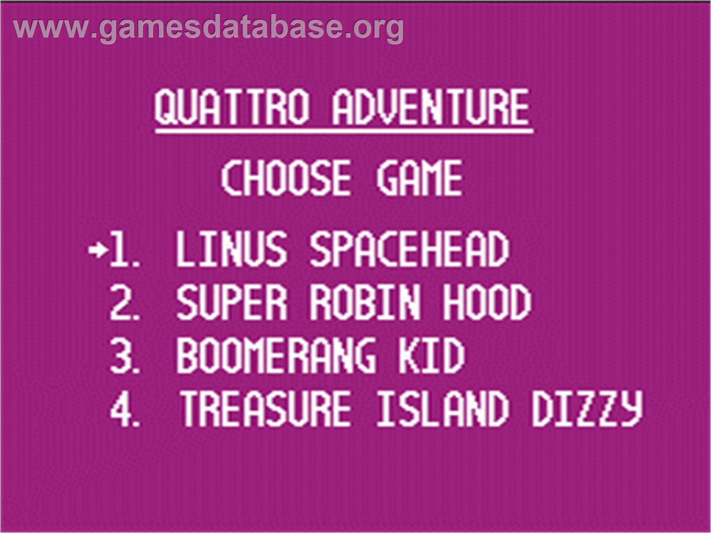 Quattro Adventure - Nintendo NES - Artwork - Title Screen