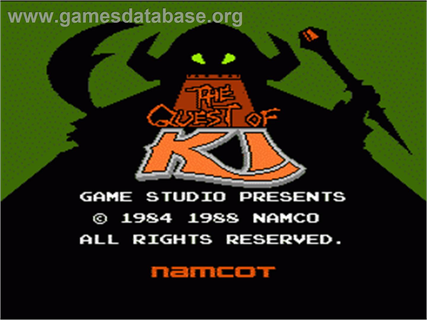 Quest of Ki - Nintendo NES - Artwork - Title Screen