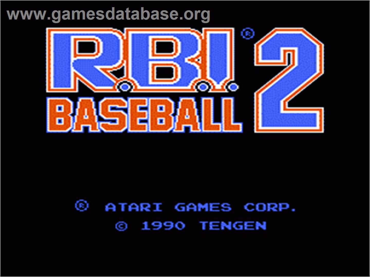 RBI Baseball 2 - Nintendo NES - Artwork - Title Screen