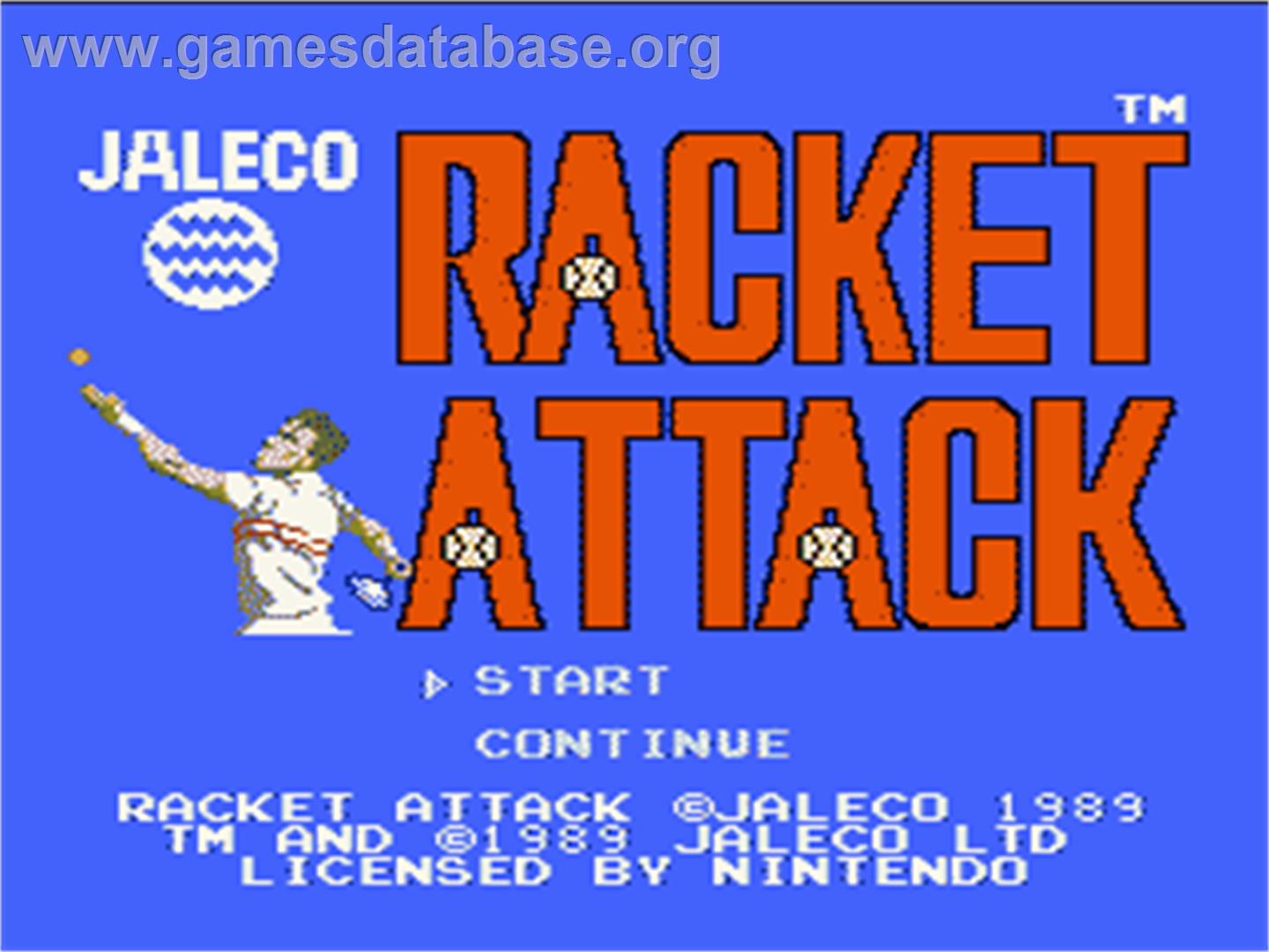 Racket Attack - Nintendo NES - Artwork - Title Screen
