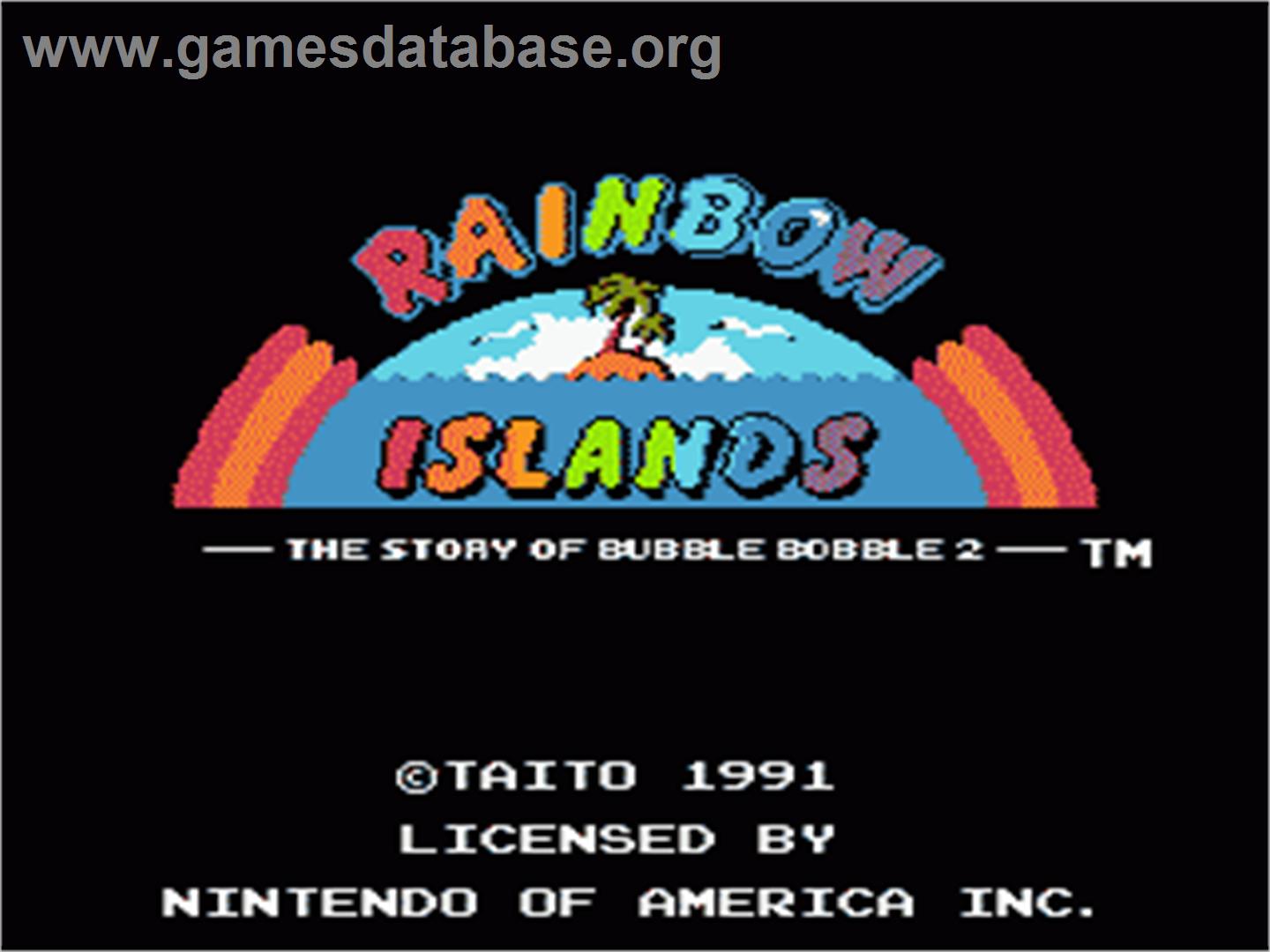 Rainbow Islands - Nintendo NES - Artwork - Title Screen