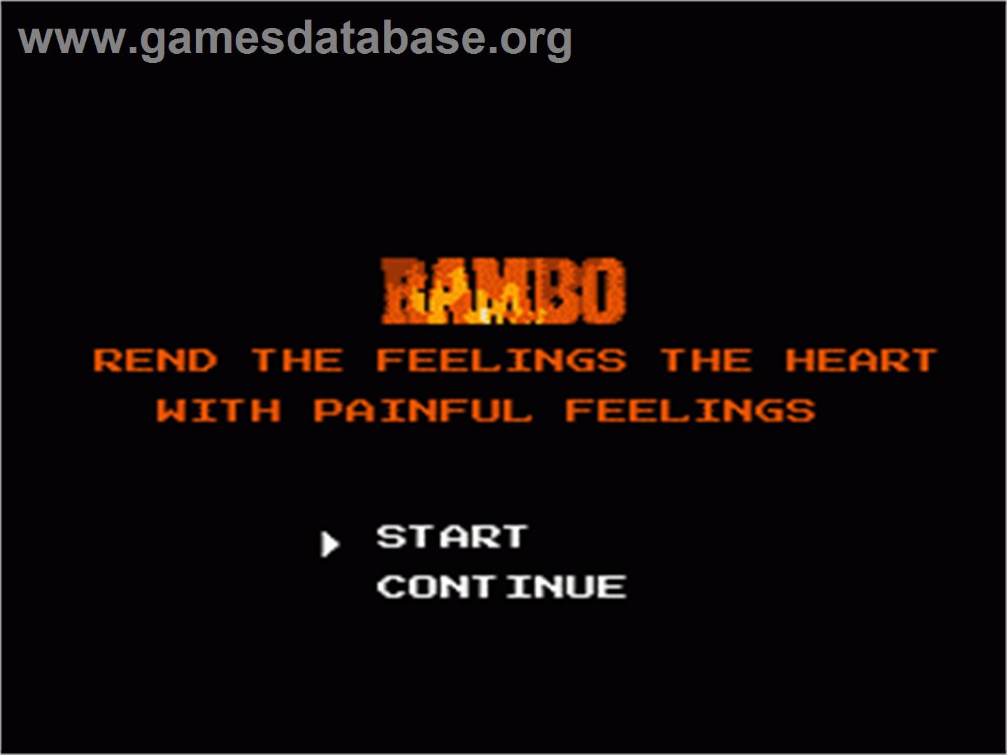 Rambo - Nintendo NES - Artwork - Title Screen