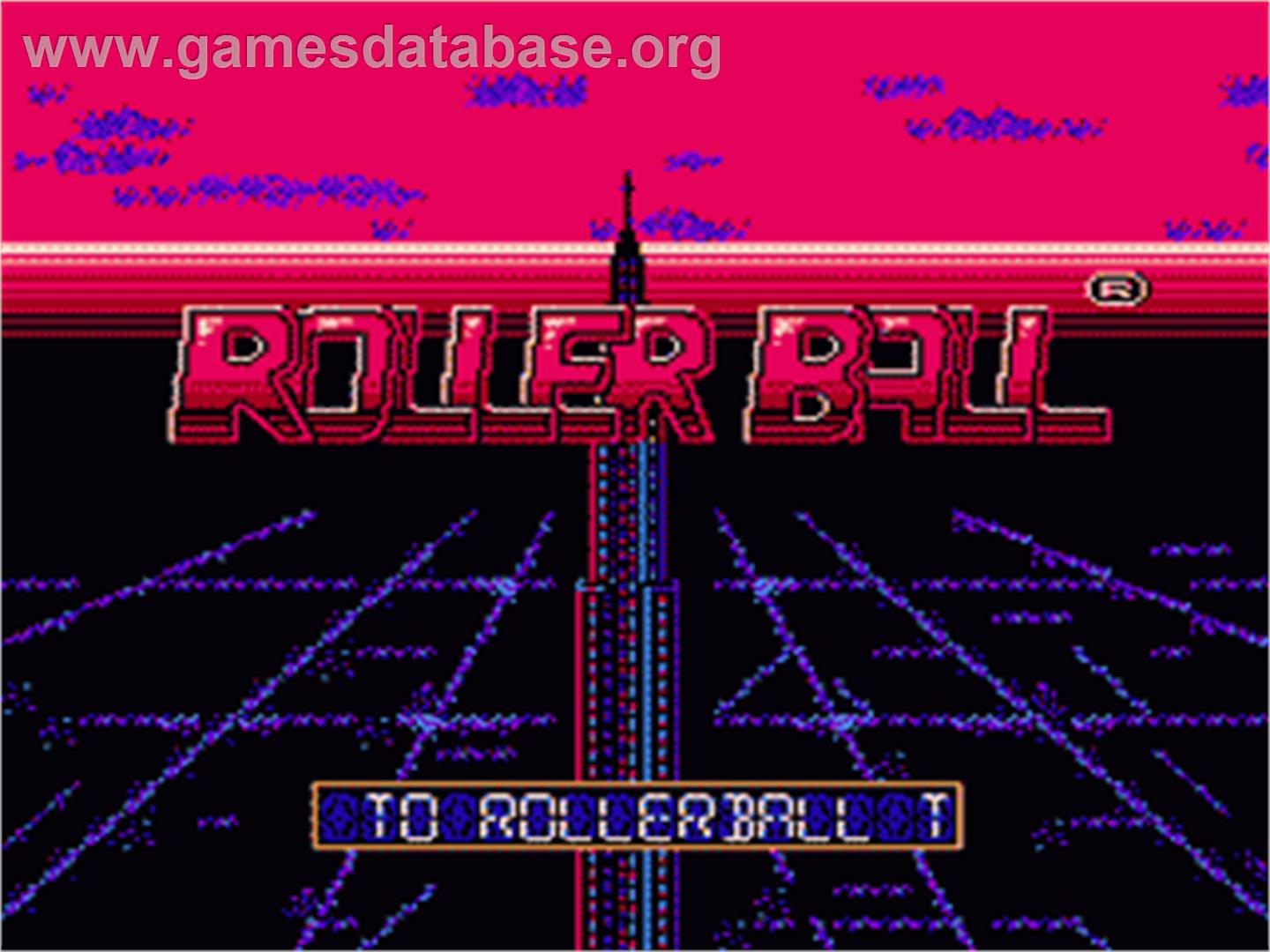 Roller Ball - Nintendo NES - Artwork - Title Screen