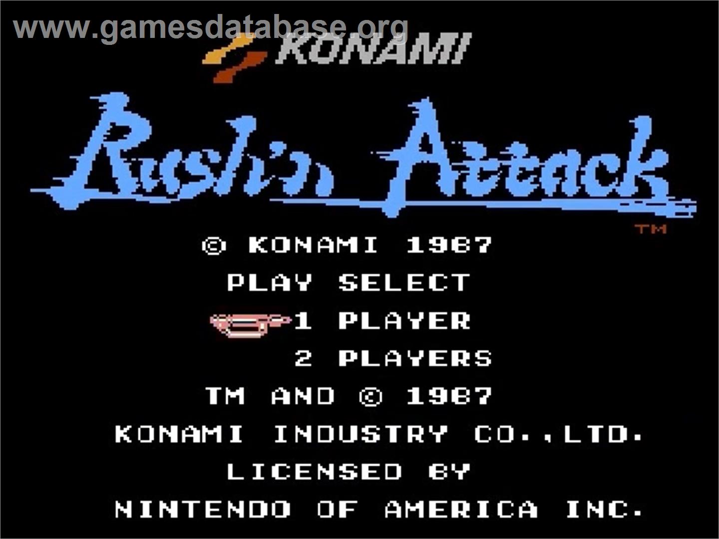 Rush'n Attack - Nintendo NES - Artwork - Title Screen