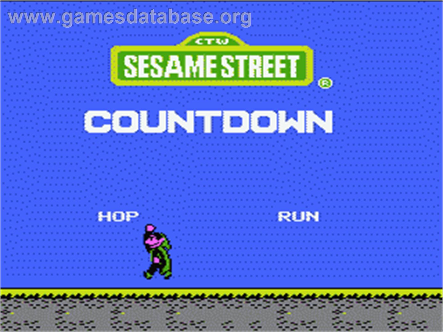 Sesame Street Countdown - Nintendo NES - Artwork - Title Screen
