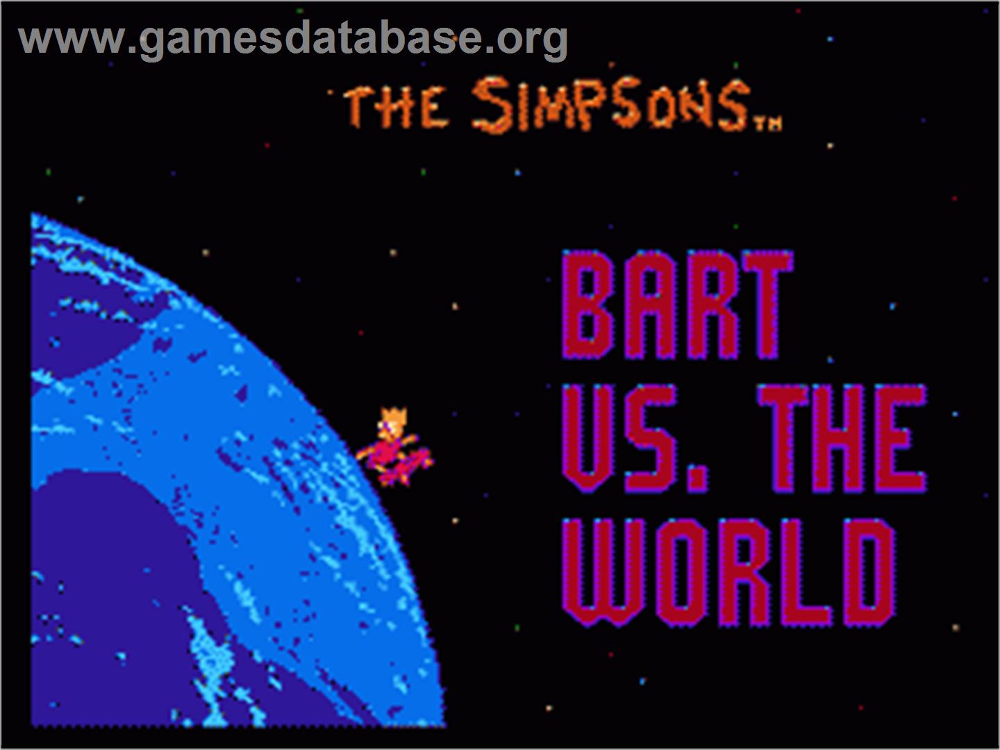 Simpsons: Bart vs. the World - Nintendo NES - Artwork - Title Screen