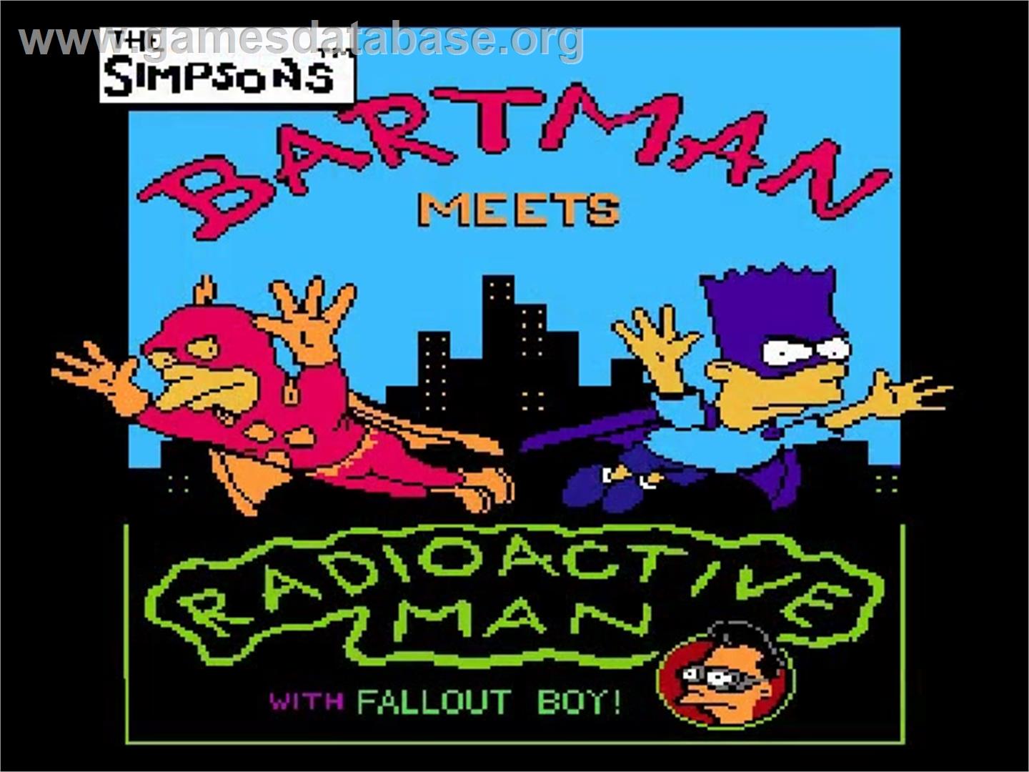 Simpsons: Bartman Meets Radioactive Man - Nintendo NES - Artwork - Title Screen
