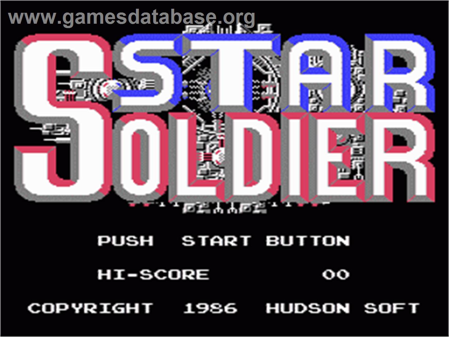 Star Soldier - Nintendo NES - Artwork - Title Screen