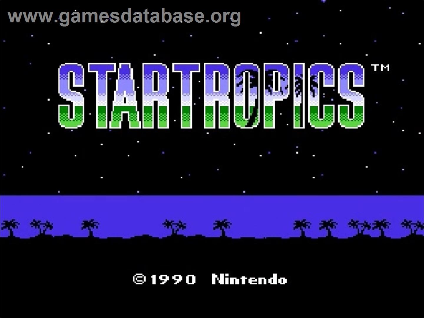 Star Tropics - Nintendo NES - Artwork - Title Screen