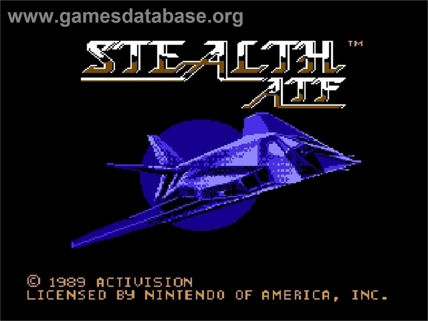 Stealth ATF - Nintendo NES - Artwork - Title Screen
