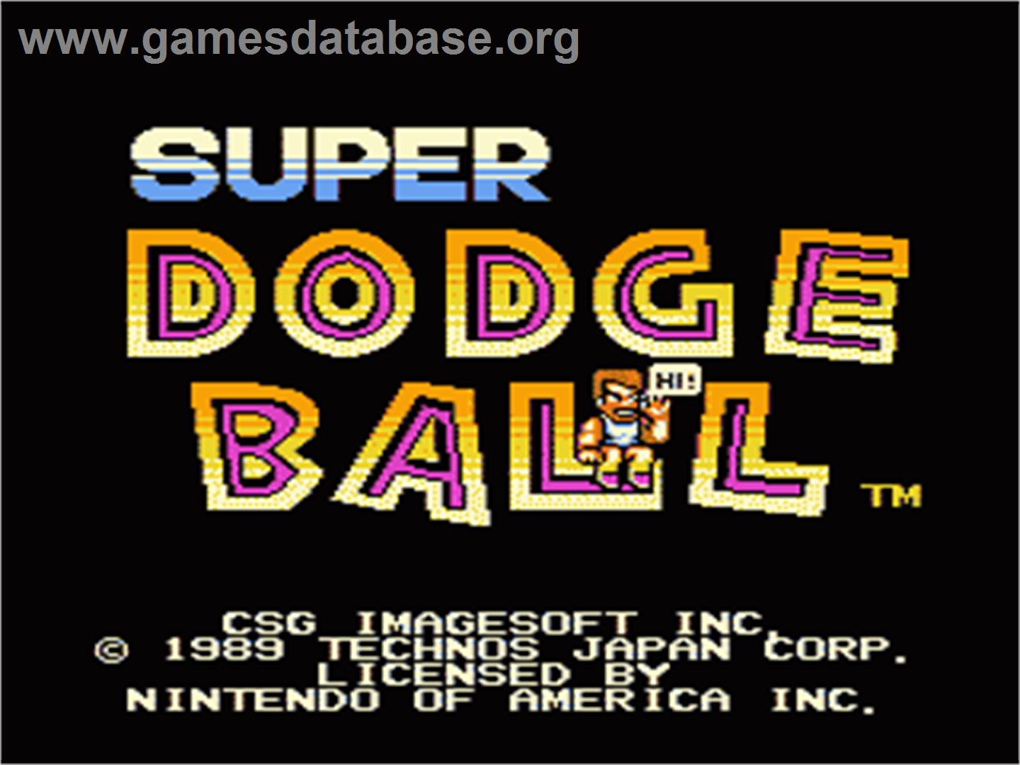 Super Dodge Ball - Nintendo NES - Artwork - Title Screen