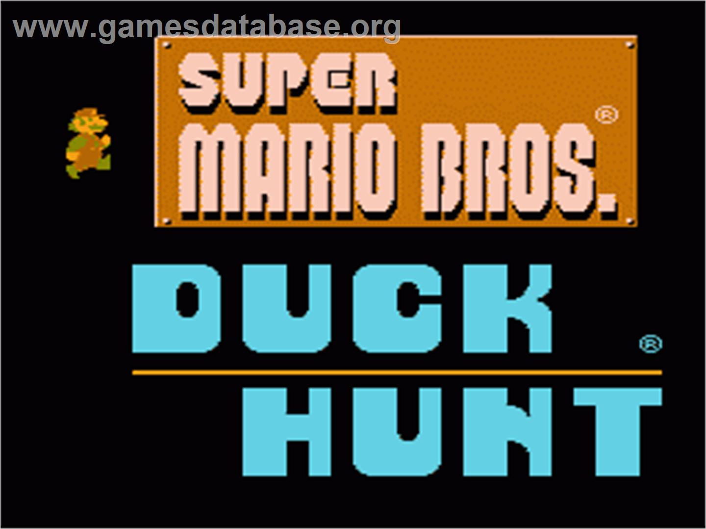 Super Mario Bros.& Duck Hunt - Nintendo NES - Artwork - Title Screen
