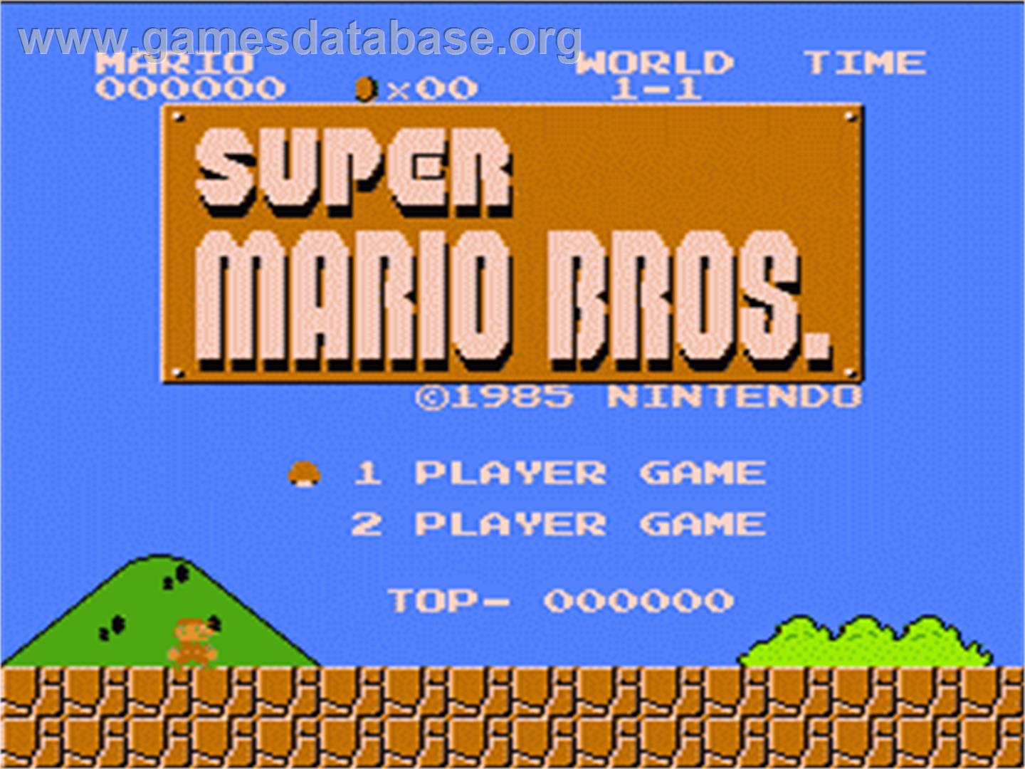 Super Mario Bros. - Nintendo NES - Artwork - Title Screen