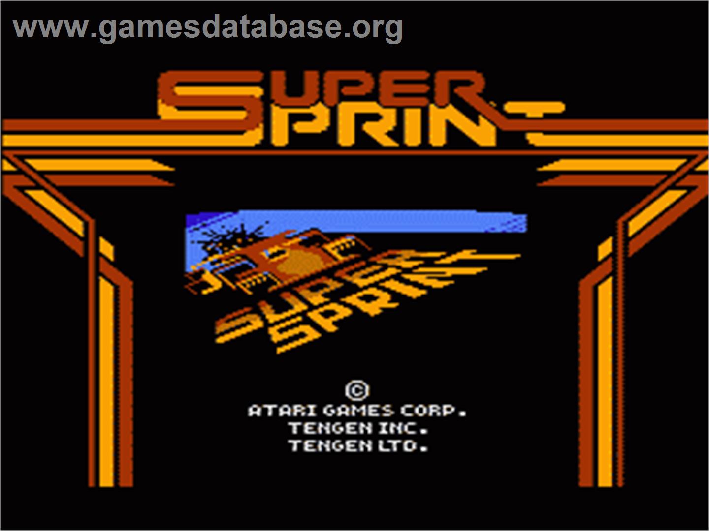 Super Sprint - Nintendo NES - Artwork - Title Screen