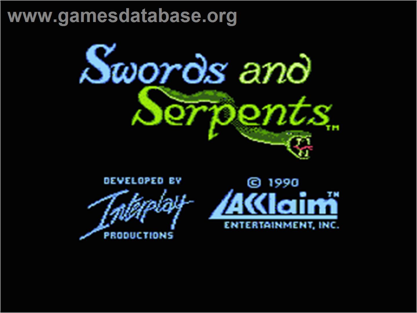 Swords and Serpents - Nintendo NES - Artwork - Title Screen