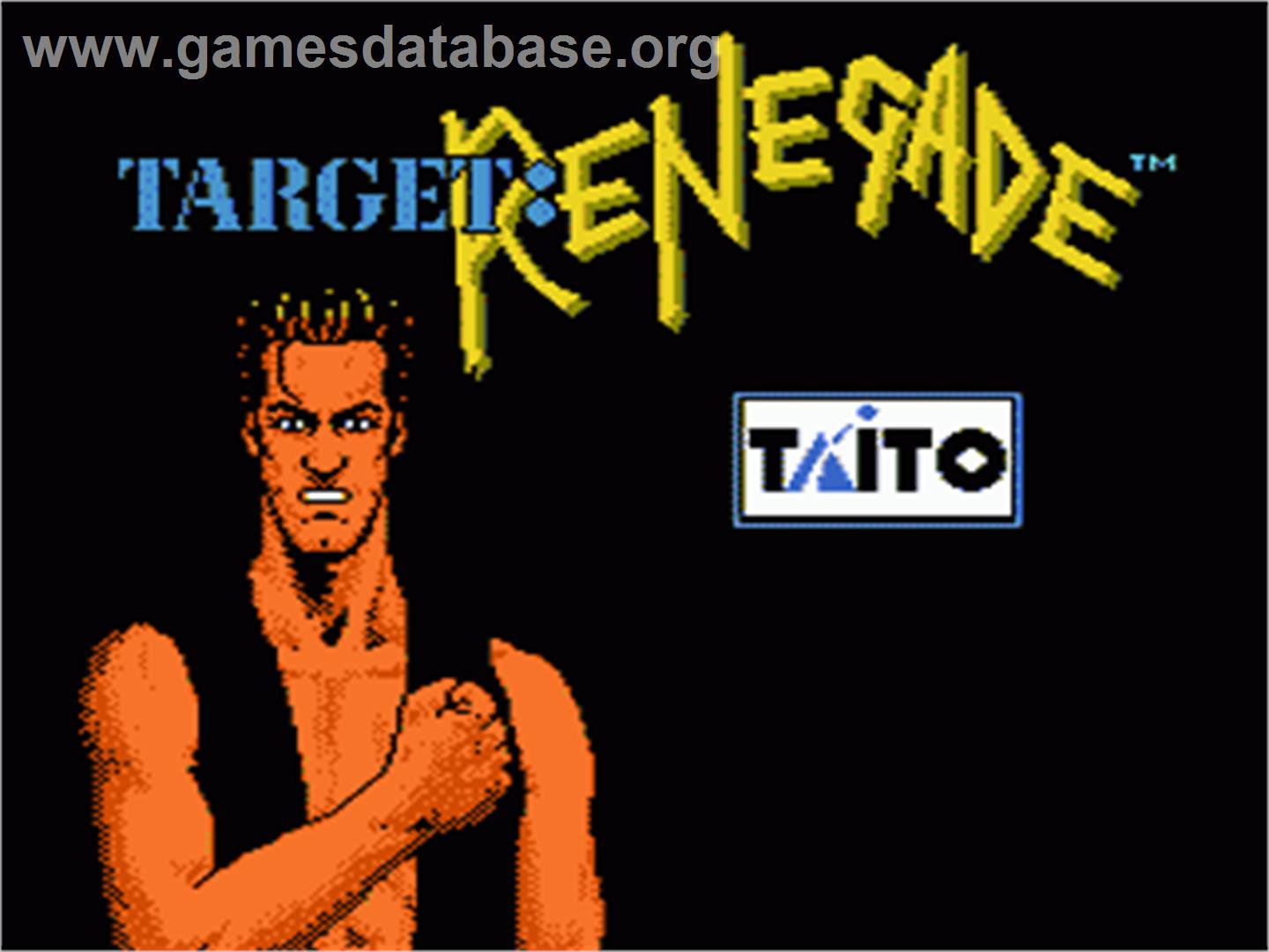 Target Renegade - Nintendo NES - Artwork - Title Screen