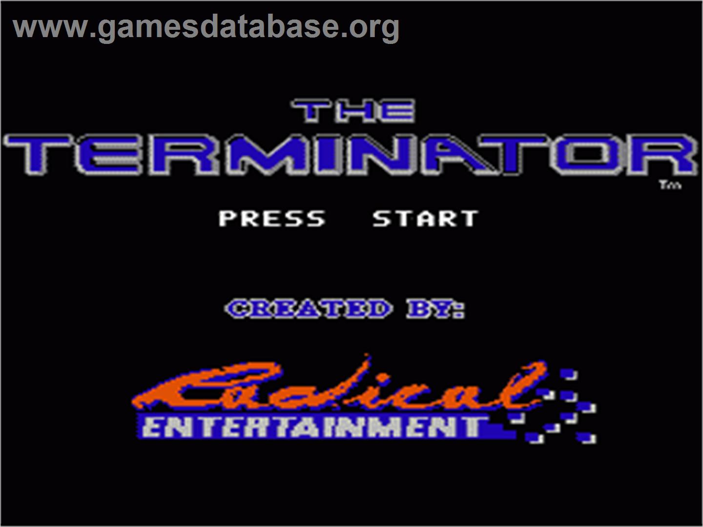 Terminator - Nintendo NES - Artwork - Title Screen