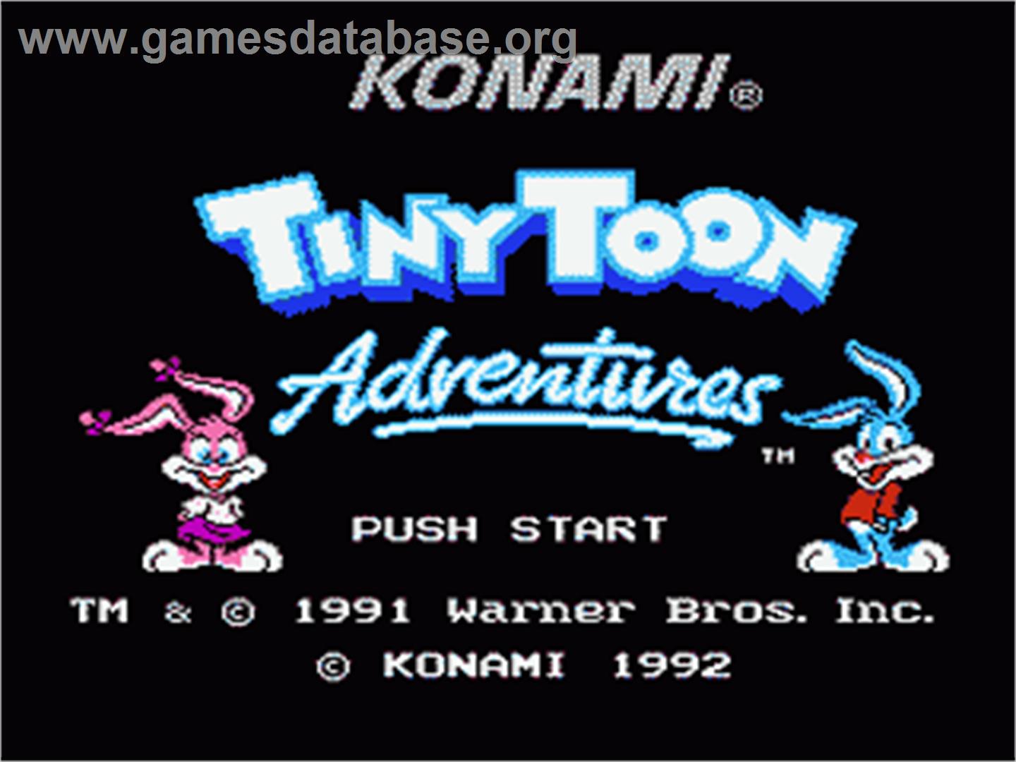 Tiny Toon Adventures - Nintendo NES - Artwork - Title Screen