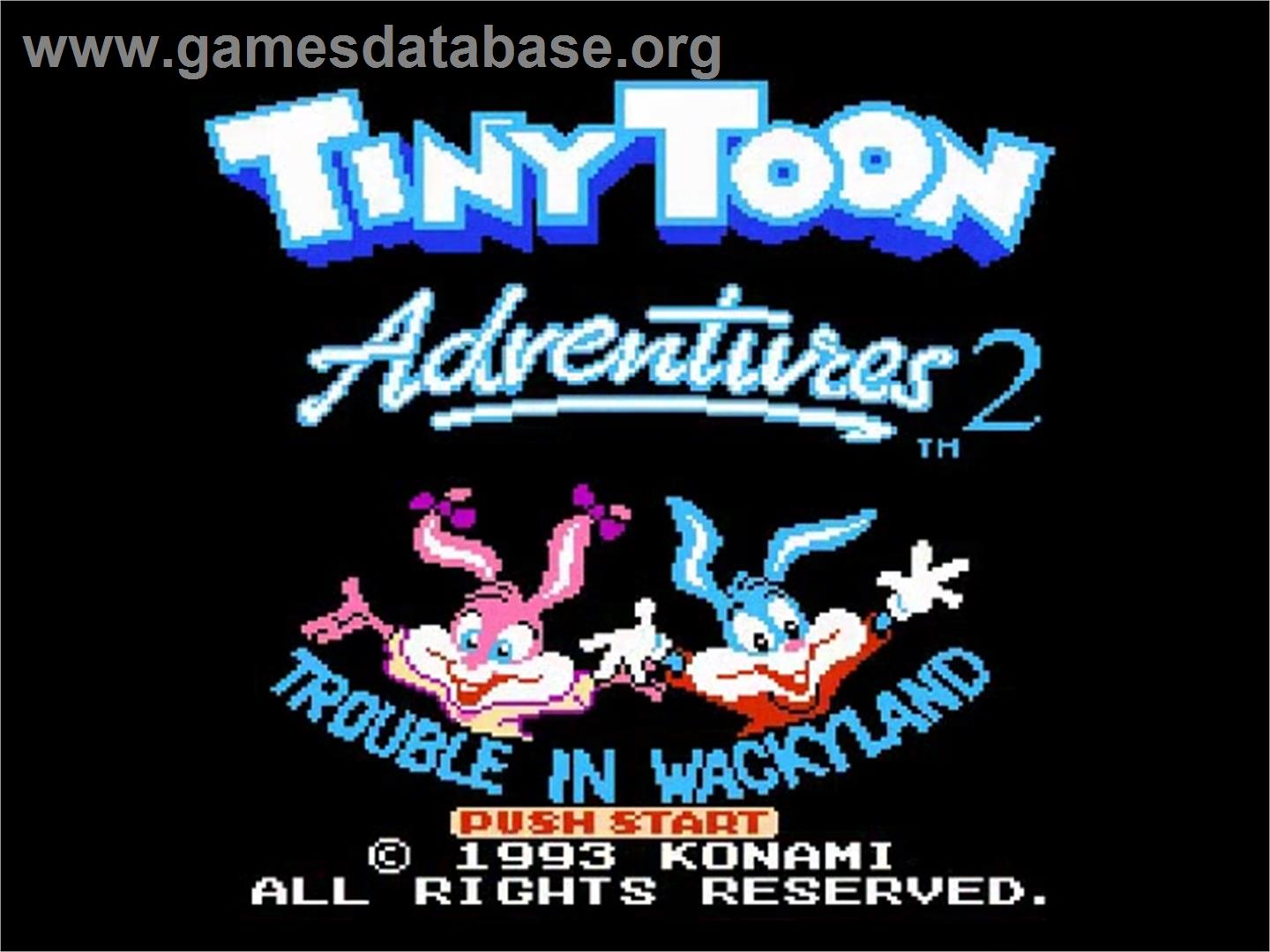Tiny Toon Adventures 2: Trouble in Wackyland - Nintendo NES - Artwork - Title Screen