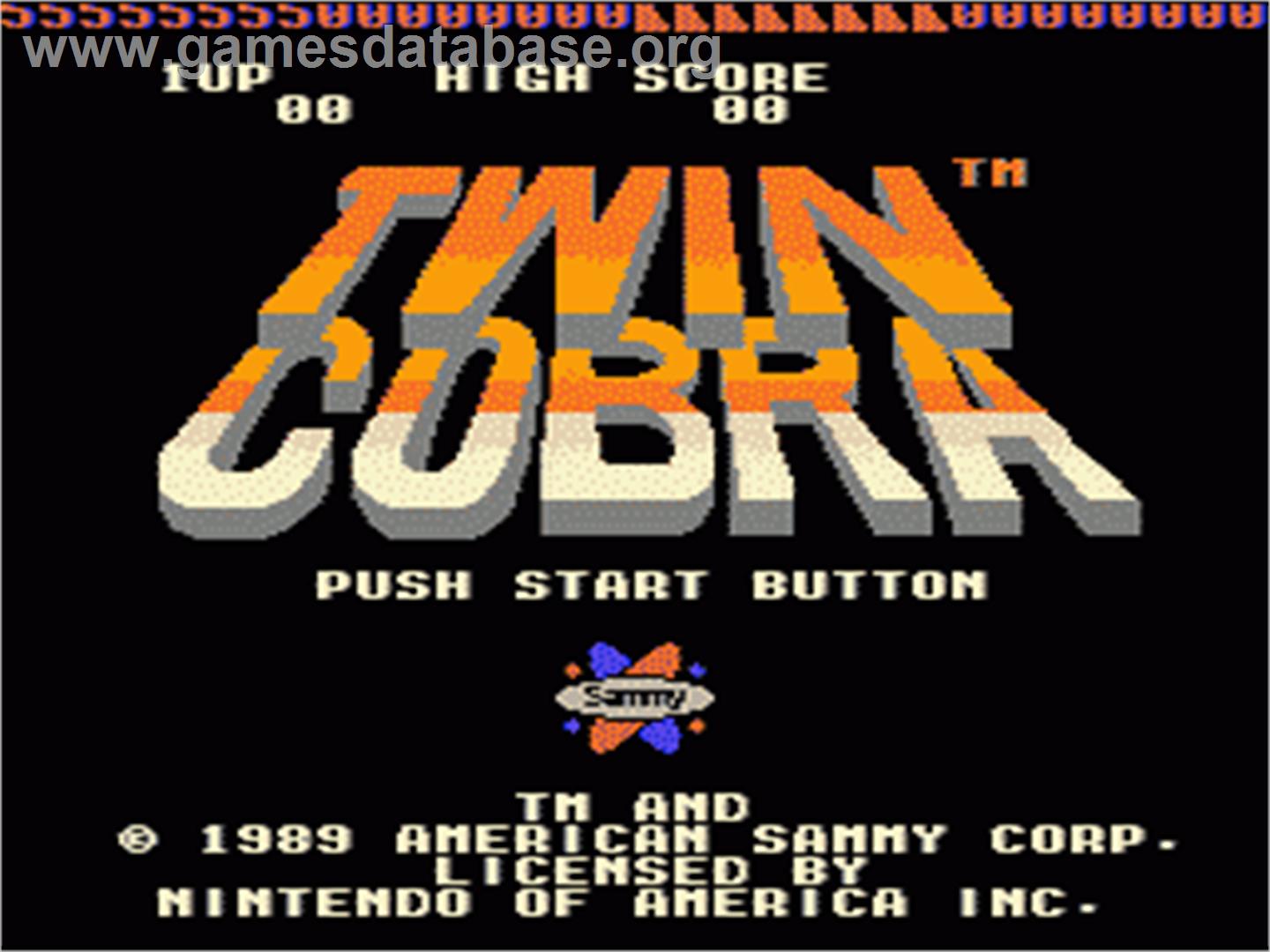 Twin Cobra - Nintendo NES - Artwork - Title Screen