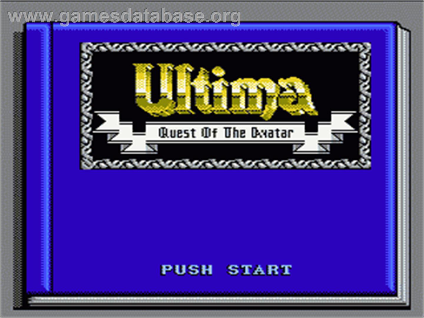 Ultima IV: Quest of the Avatar - Nintendo NES - Artwork - Title Screen