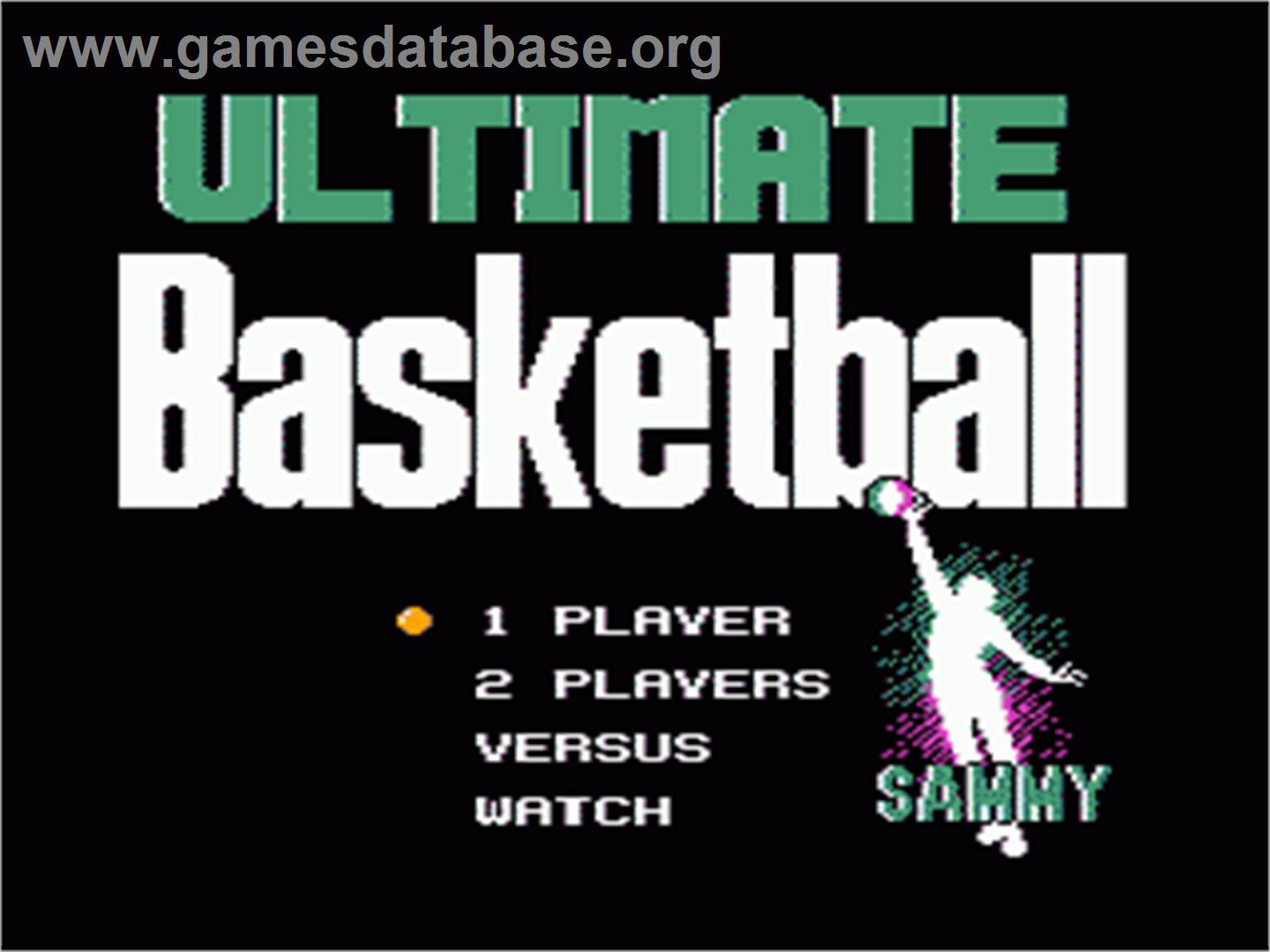 Ultimate Basketball - Nintendo NES - Artwork - Title Screen