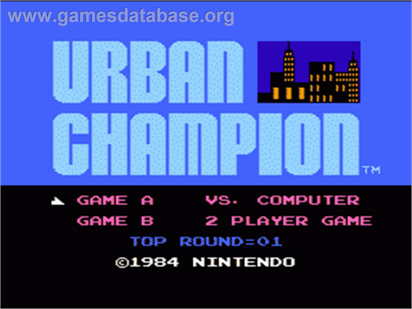 Urban Champion - Nintendo NES - Artwork - Title Screen
