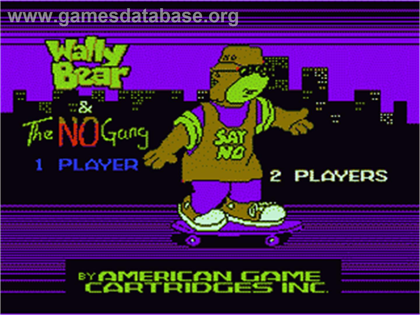 Wally Bear and the NO! Gang - Nintendo NES - Artwork - Title Screen