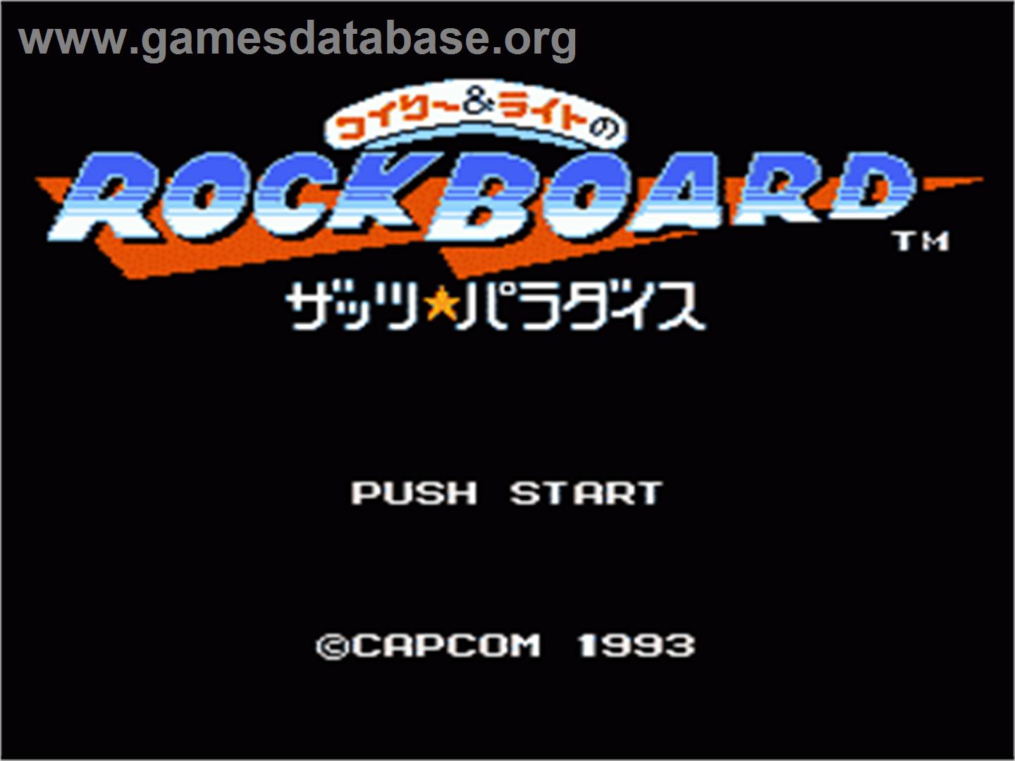 Wily & Right no RockBoard: That's Paradise - Nintendo NES - Artwork - Title Screen