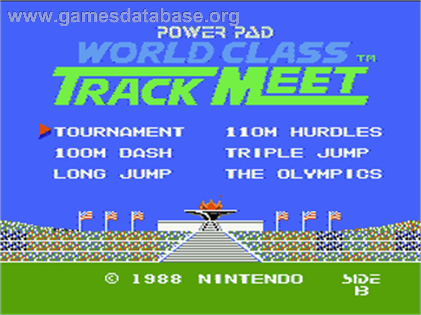 World Class Track Meet - Nintendo NES - Artwork - Title Screen
