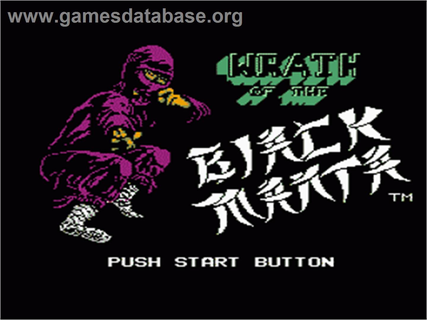 Wrath of the Black Manta - Nintendo NES - Artwork - Title Screen