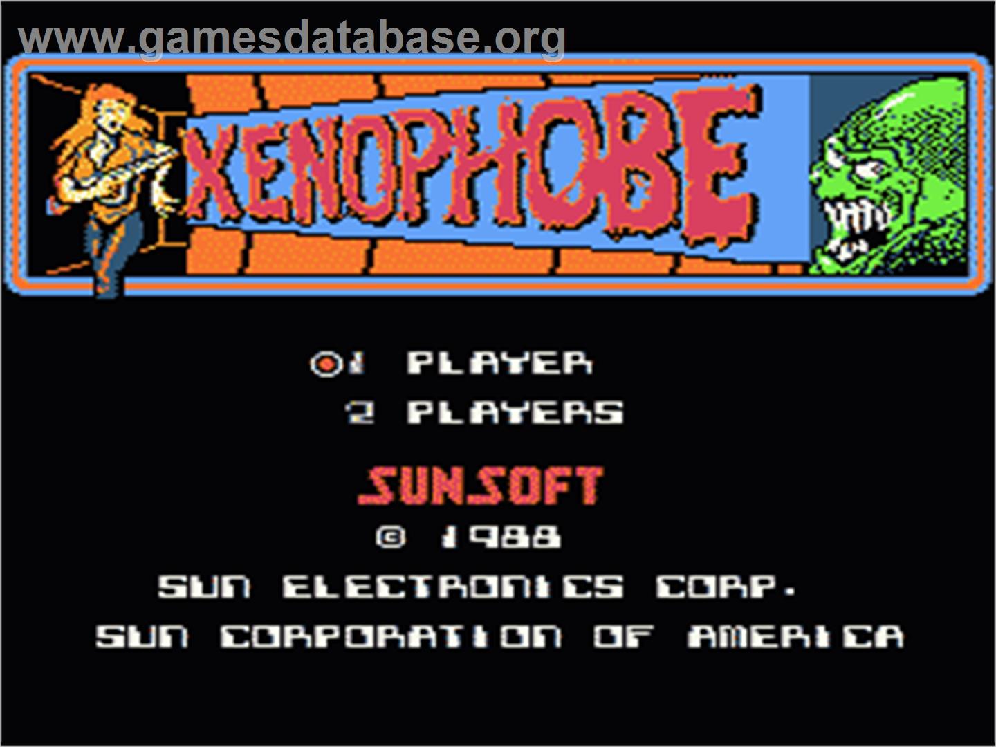 Xenophobe - Nintendo NES - Artwork - Title Screen